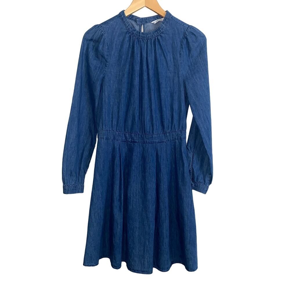 & Other Stories Denim Chambray Dress Women's Size 6 Prairie Cottagecore ! - Picture 2 of 8